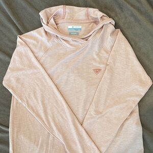 Columbia PFG Uncharted Sun Hoodie - Light Pink Heather - Size Medium